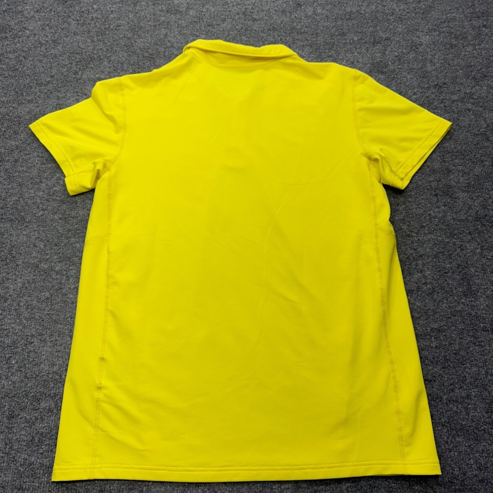 Nike Tennis Mens Dri-FIT Polo Shirt Yellow White Stripe Short Sleeve Size M - Picture 8 of 9